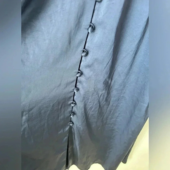 Aritzia Wilfred beautiful  satin blue dress - Picture 10 of 15